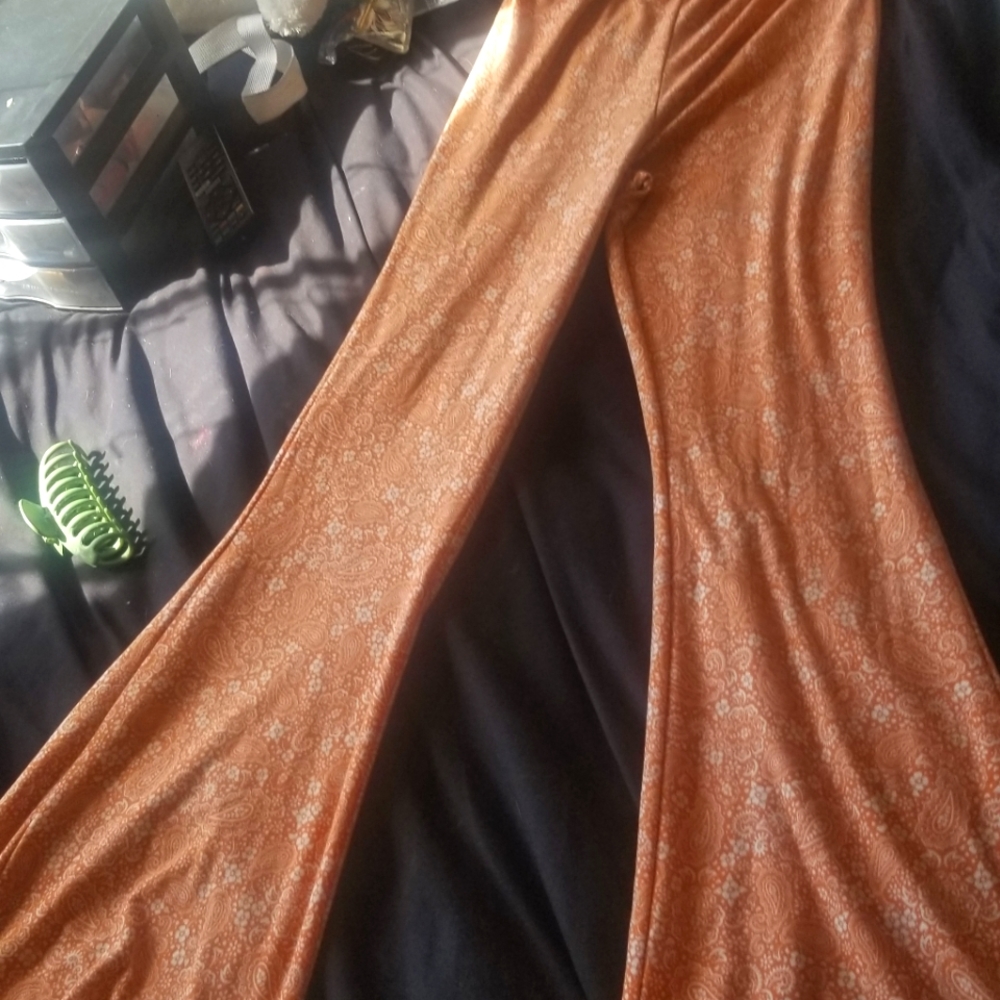Orange flare pants super cute super comfy